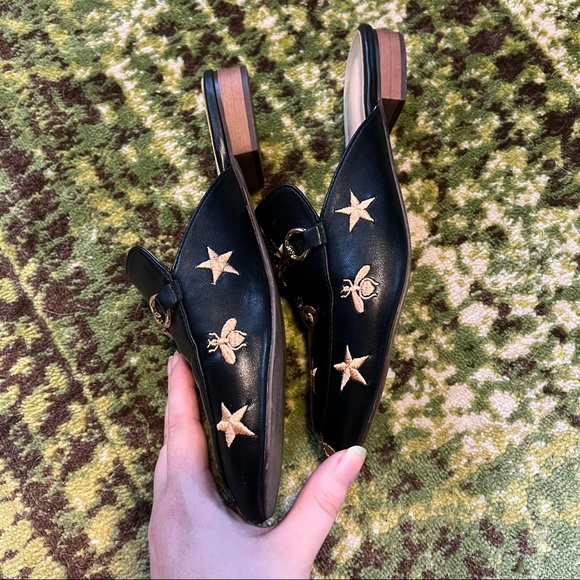 SHEIN Very Gucci Princetown Embroidered Bee Star Horsebit Designer Inspired Mule - Picture 6 of 15